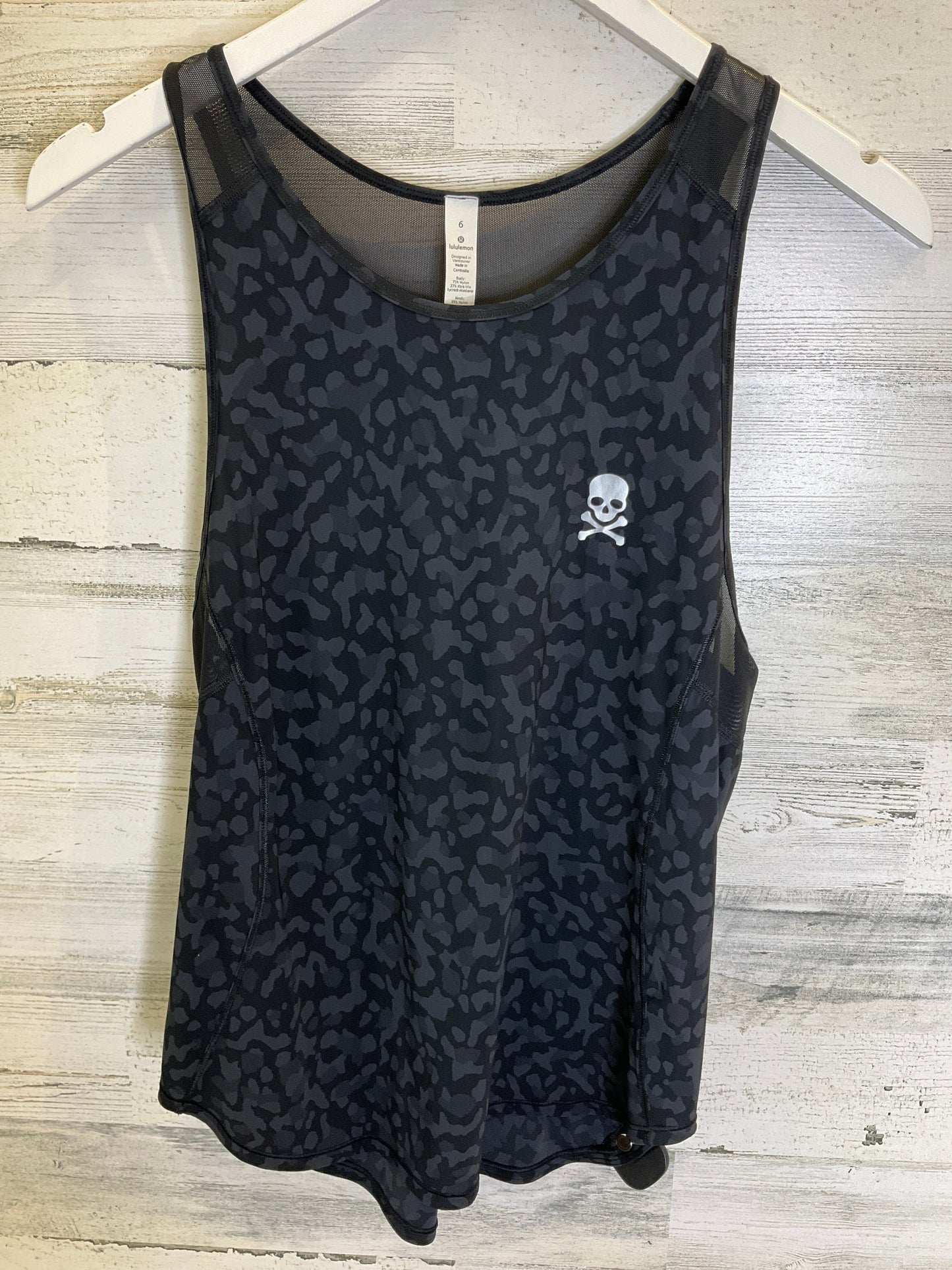 Black Athletic Tank Top Lululemon, Size 6