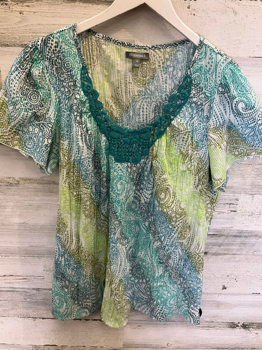 Green Top Short Sleeve Essentials, Size 1x