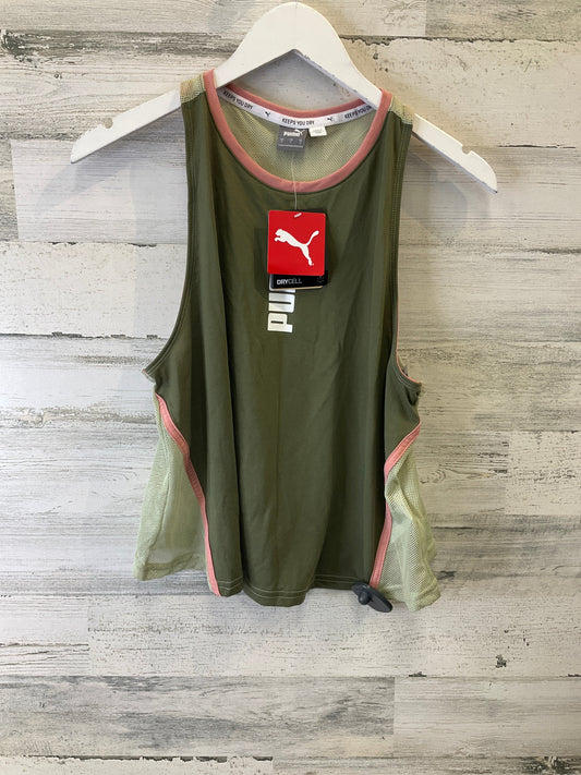 Athletic Tank Top By Puma In Green, Size: S