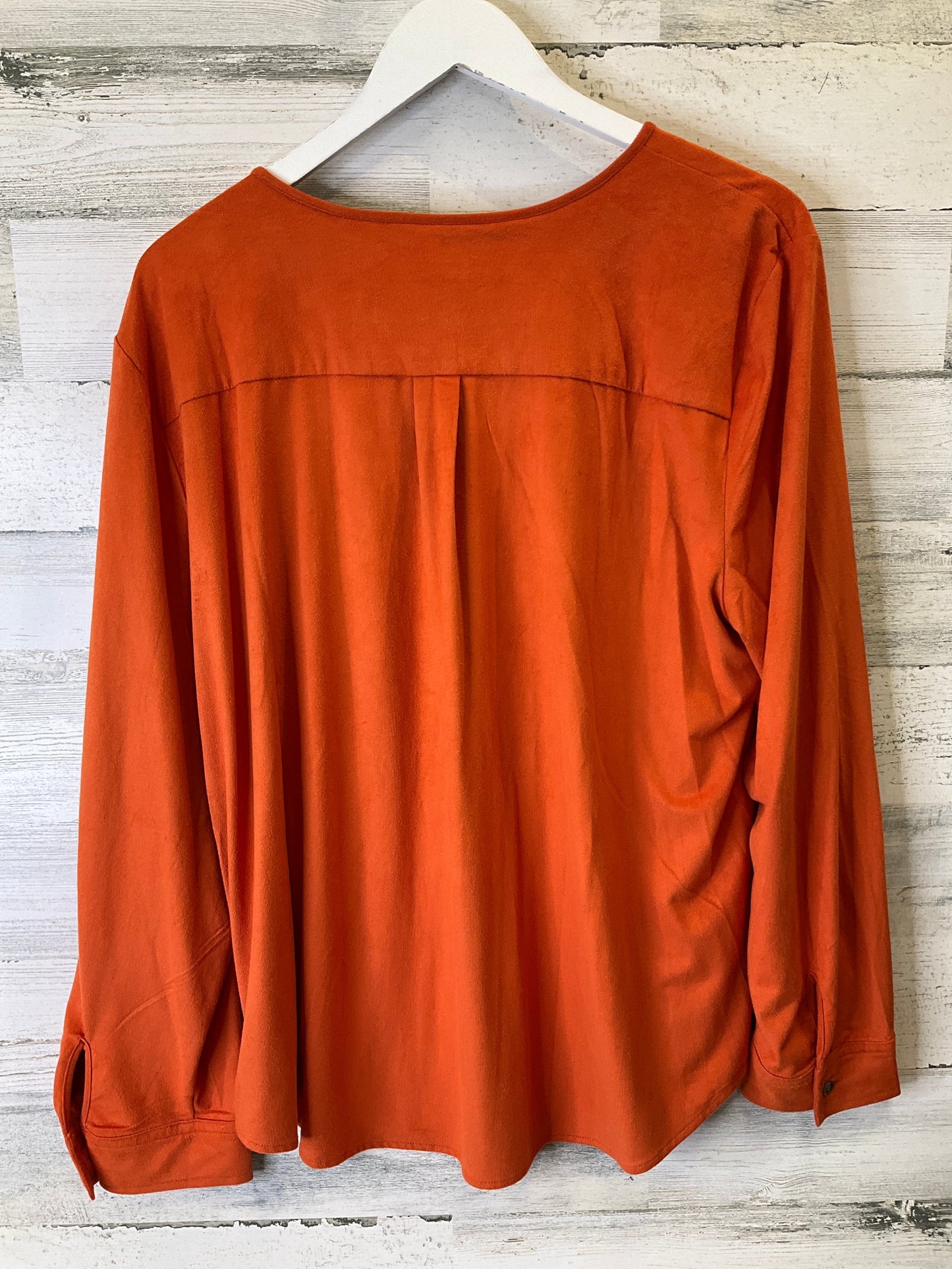 Top Long Sleeve By Chicos In Orange, Size: Xl