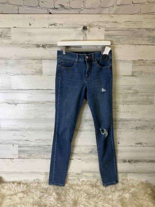 Jeans Skinny By Express In Blue Denim, Size: 4