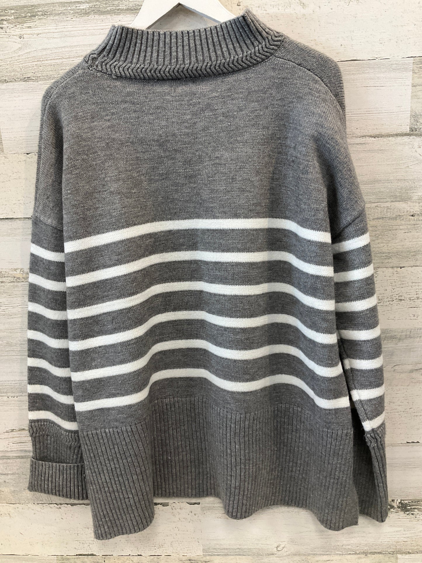 Sweater By Cme In Grey & White, Size: 1x