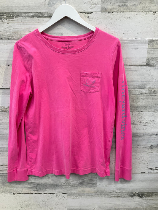 Top Long Sleeve By Vineyard Vines In Pink, Size: S