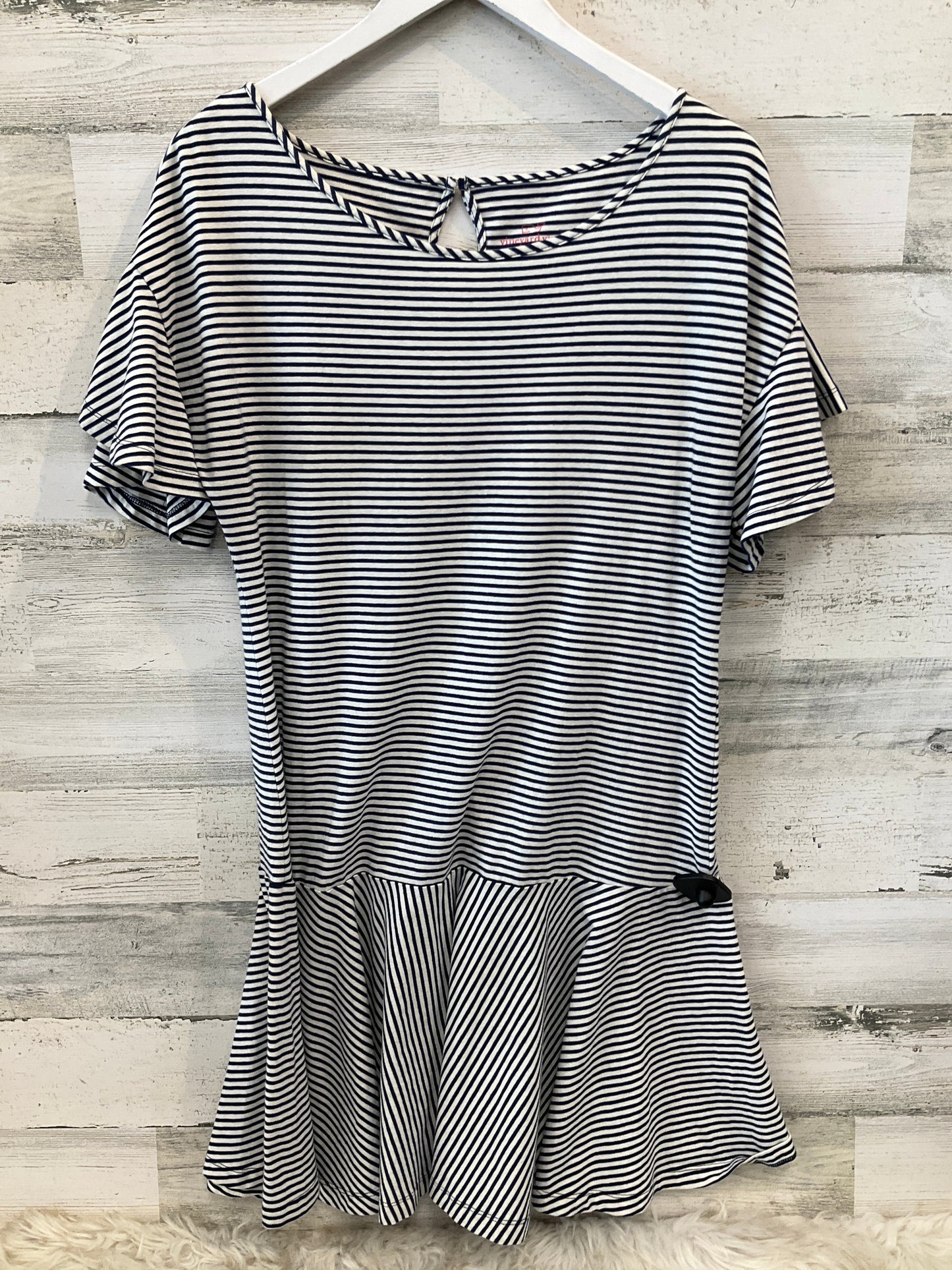 Dress Casual Midi By Vineyard Vines In Blue & White, Size: Xs