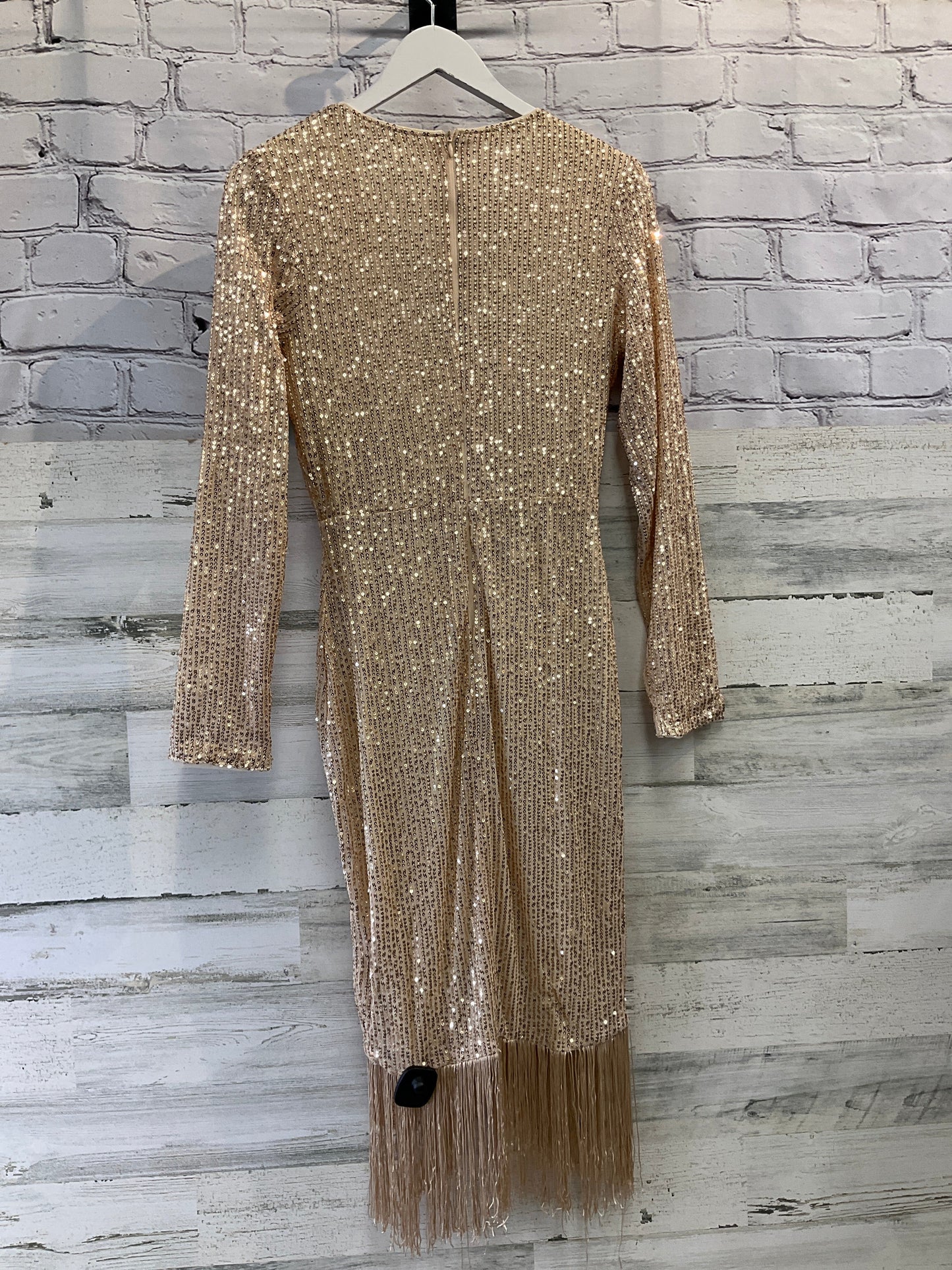 Dress Party Midi By Shein In Rose Gold, Size: S