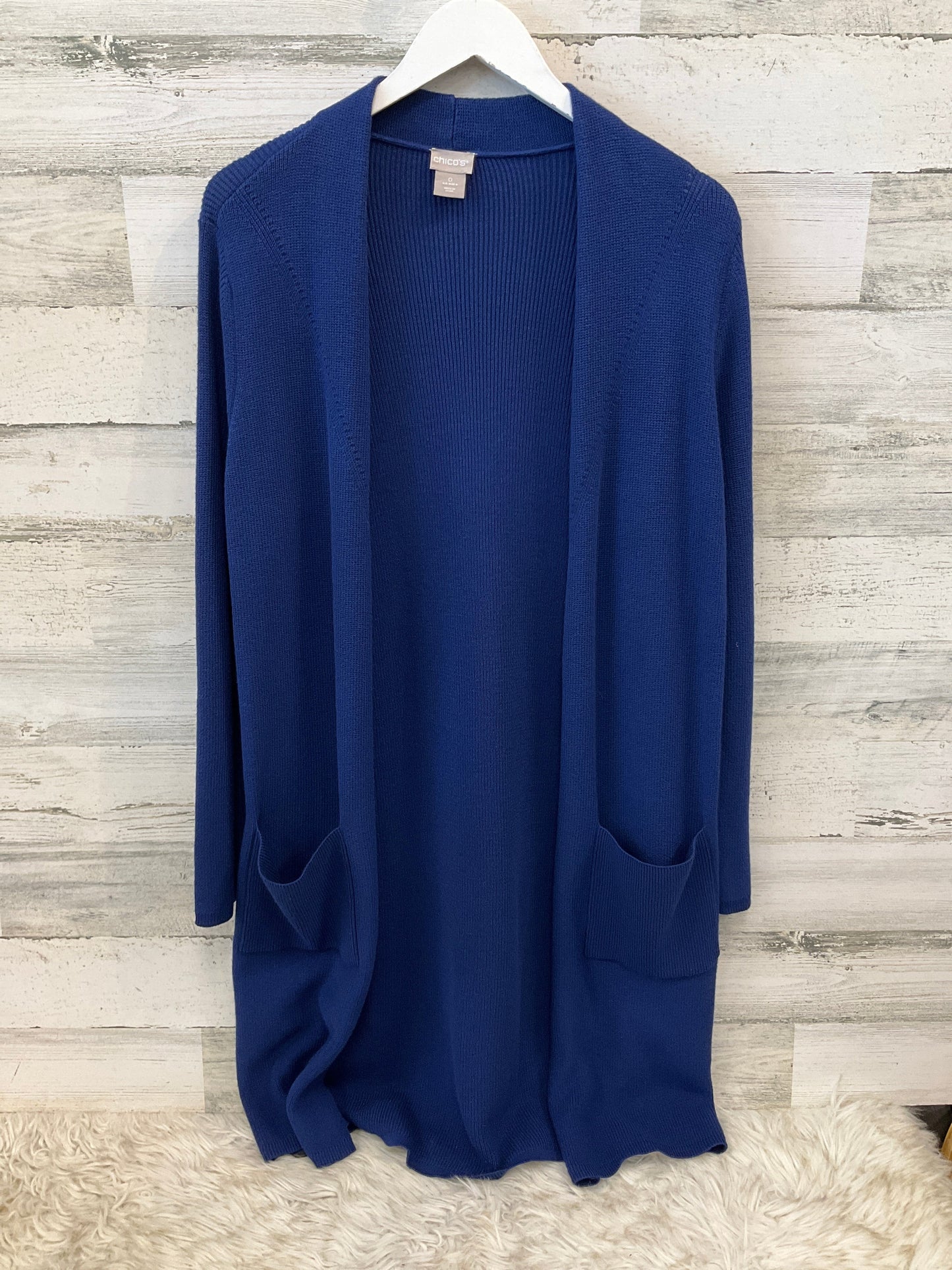 Sweater Cardigan By Chicos In Blue, Size: S