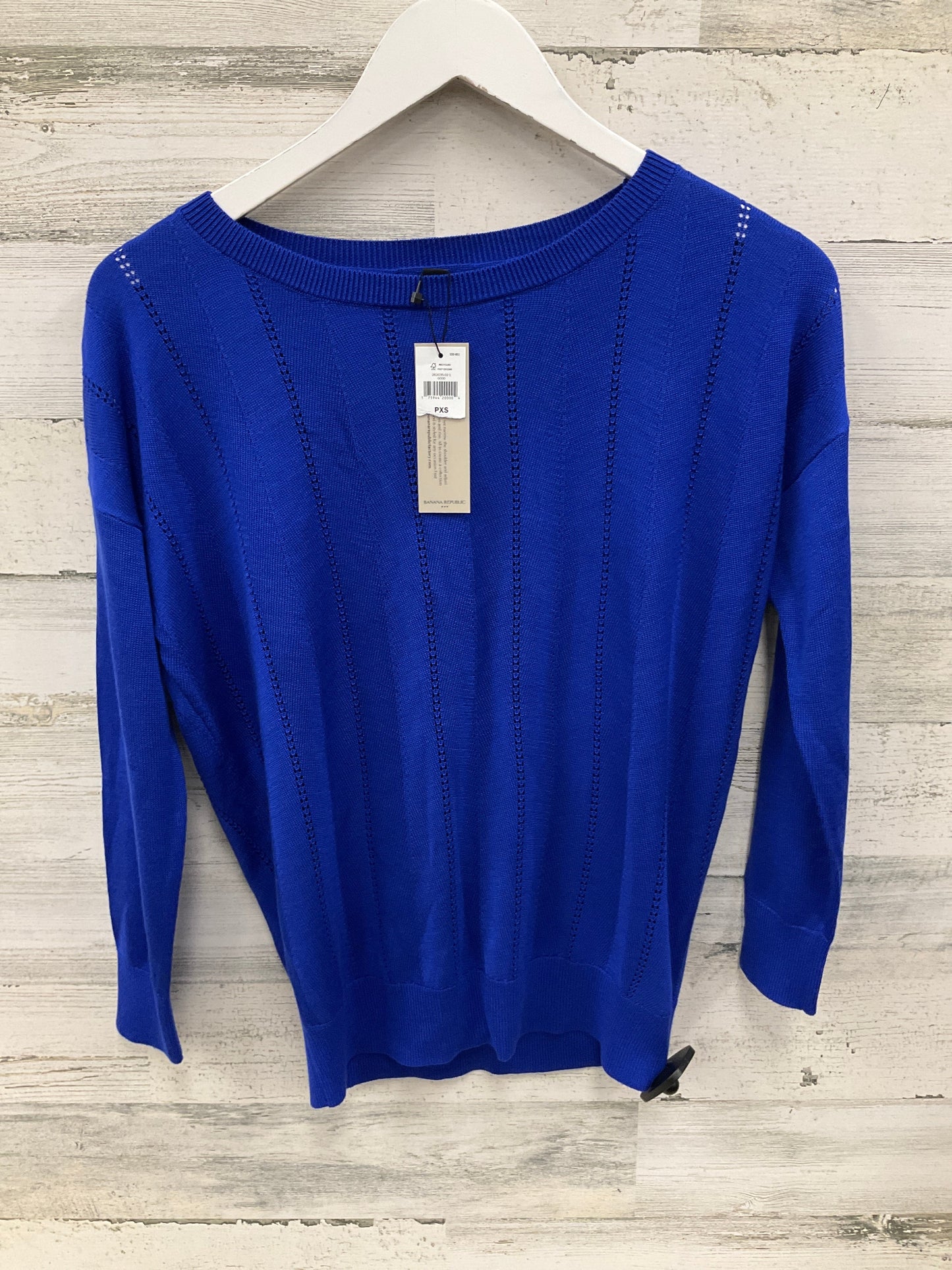 Top Long Sleeve By Banana Republic In Blue, Size: Xs