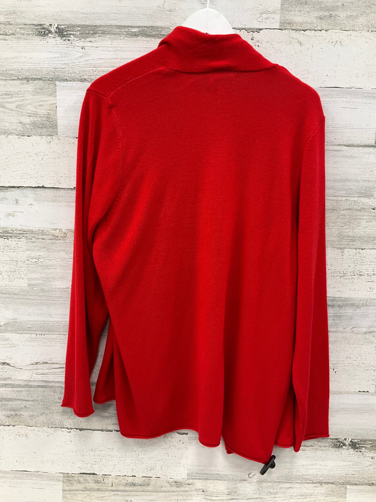 Sweater Cardigan By Croft And Barrow In Red, Size: 1x