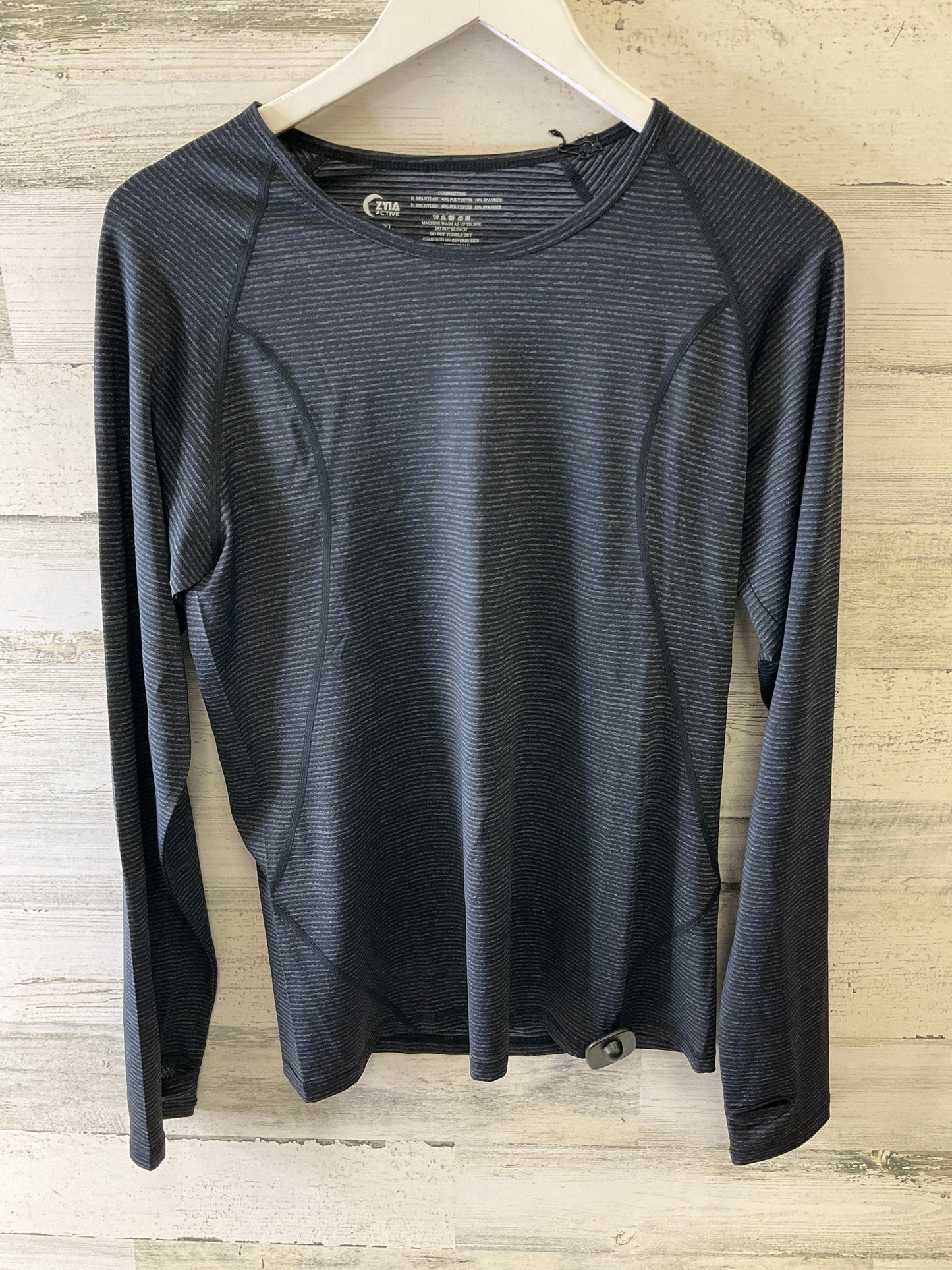 Athletic Top Long Sleeve Crewneck By Zyia In Grey, Size: Xl