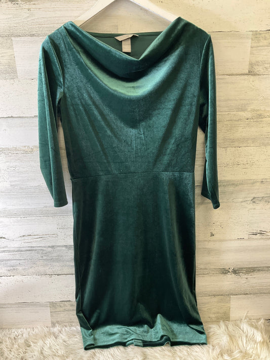 Dress Party Midi By H&m In Green, Size: M