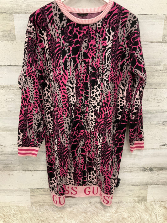 Dress Sweater By Guess In Pink & Purple, Size: Xl