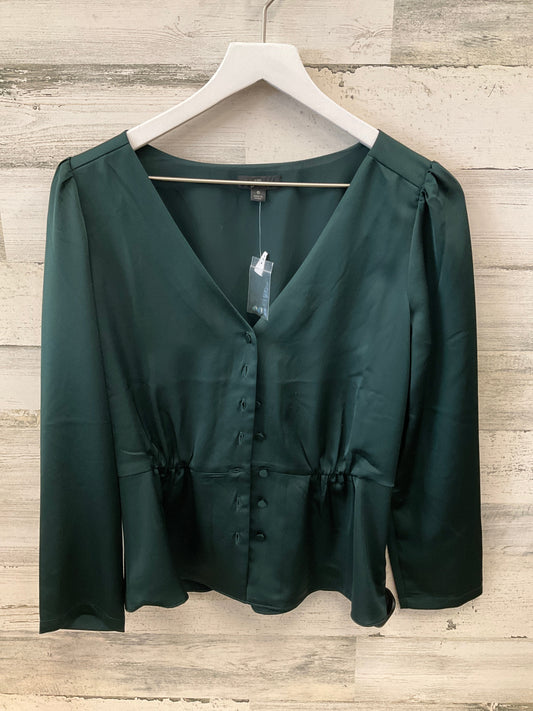 Blouse Long Sleeve By J. Crew In Green, Size: S