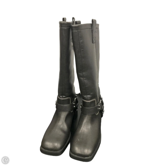 Boots Mid-calf Heels By Zara In Black, Size: 6