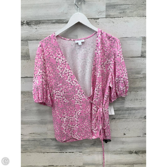 Top Short Sleeve By Charter Club In Pink, Size: L