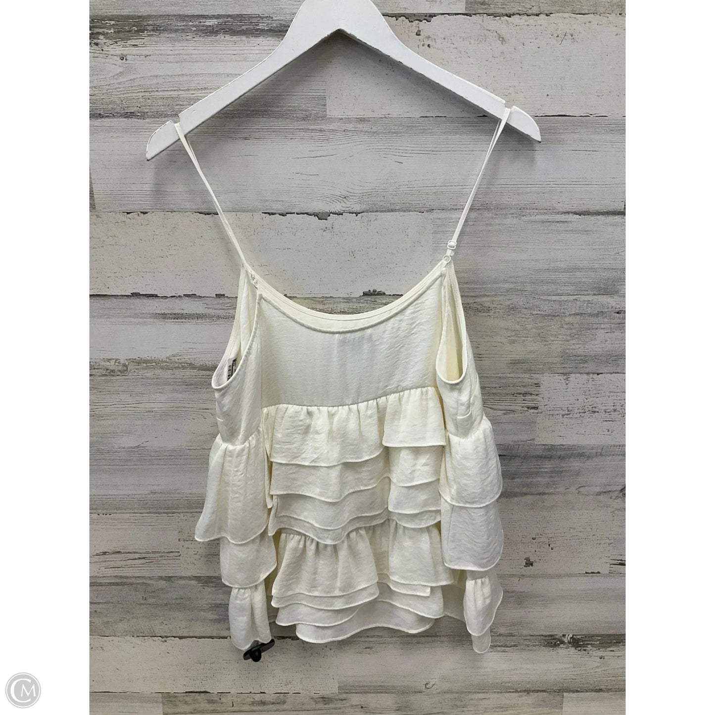Top Sleeveless By Who What Wear In Cream, Size: M