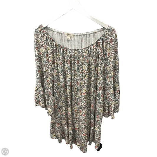 Top Short Sleeve By Style And Company In Cream, Size: 3x