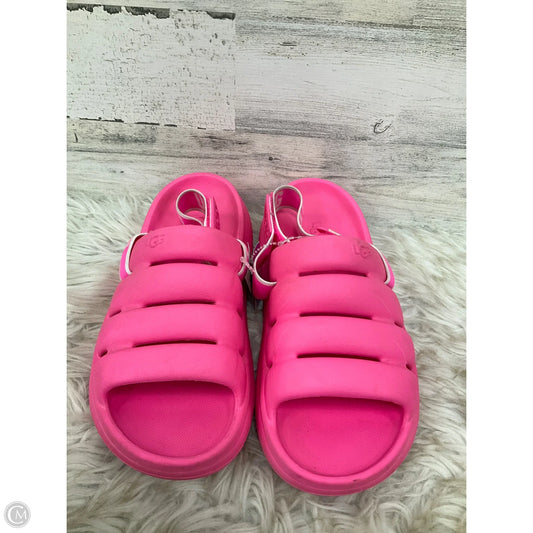 Sandals Designer By Ugg In Pink, Size: 11