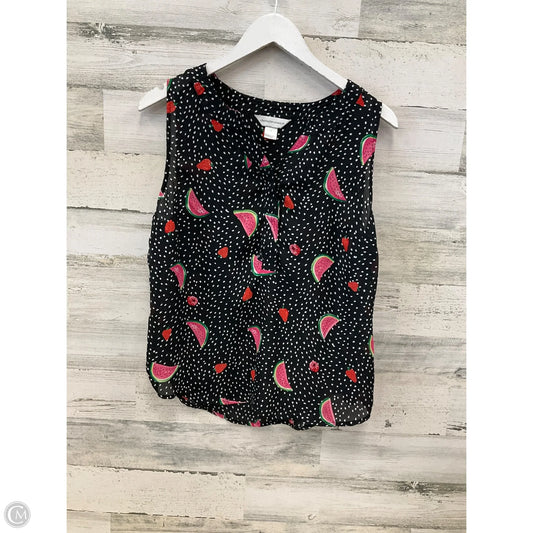 Top Sleeveless By Christopher And Banks In Black, Size: M