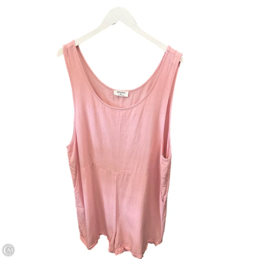 Romper By Zenana Outfitters In Pink, Size: Xl