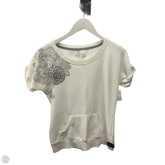 Top Short Sleeve By Made For Life In White, Size: S