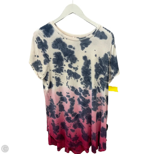 Top Short Sleeve By Livi Active In Tie Dye Print, Size: Xl