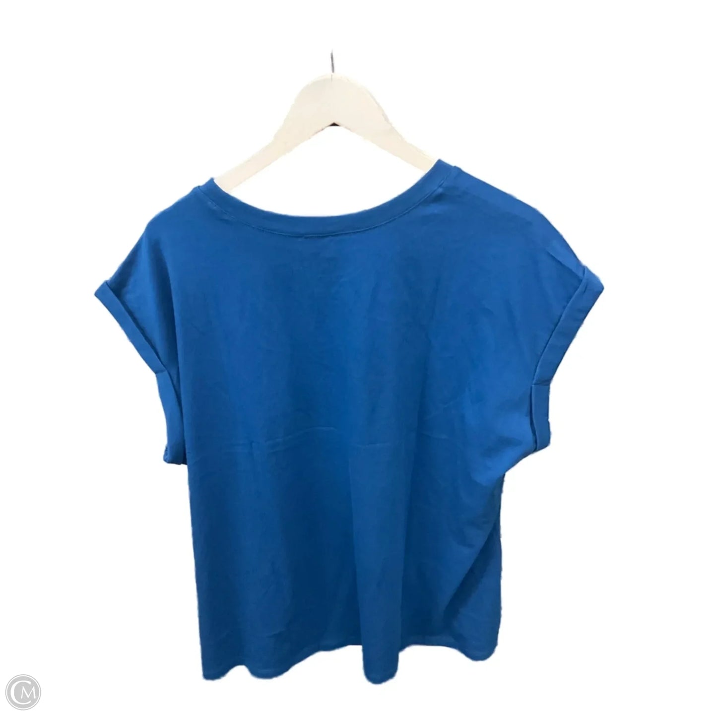 Top Short Sleeve By Inc In Blue, Size: 2x