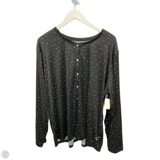 Top Long Sleeve By Croft And Barrow In Black, Size: 2x