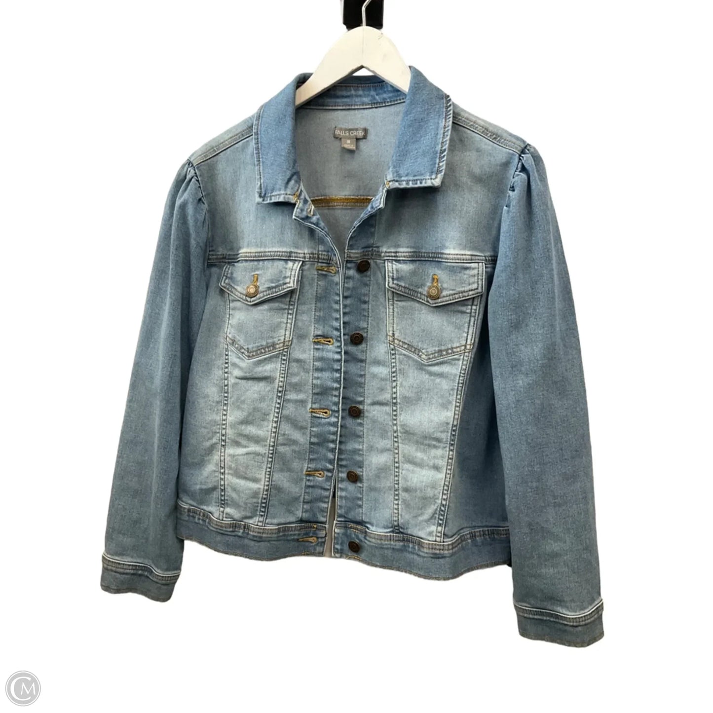 Jacket Denim By Falls Creek In Blue Denim, Size: 1x