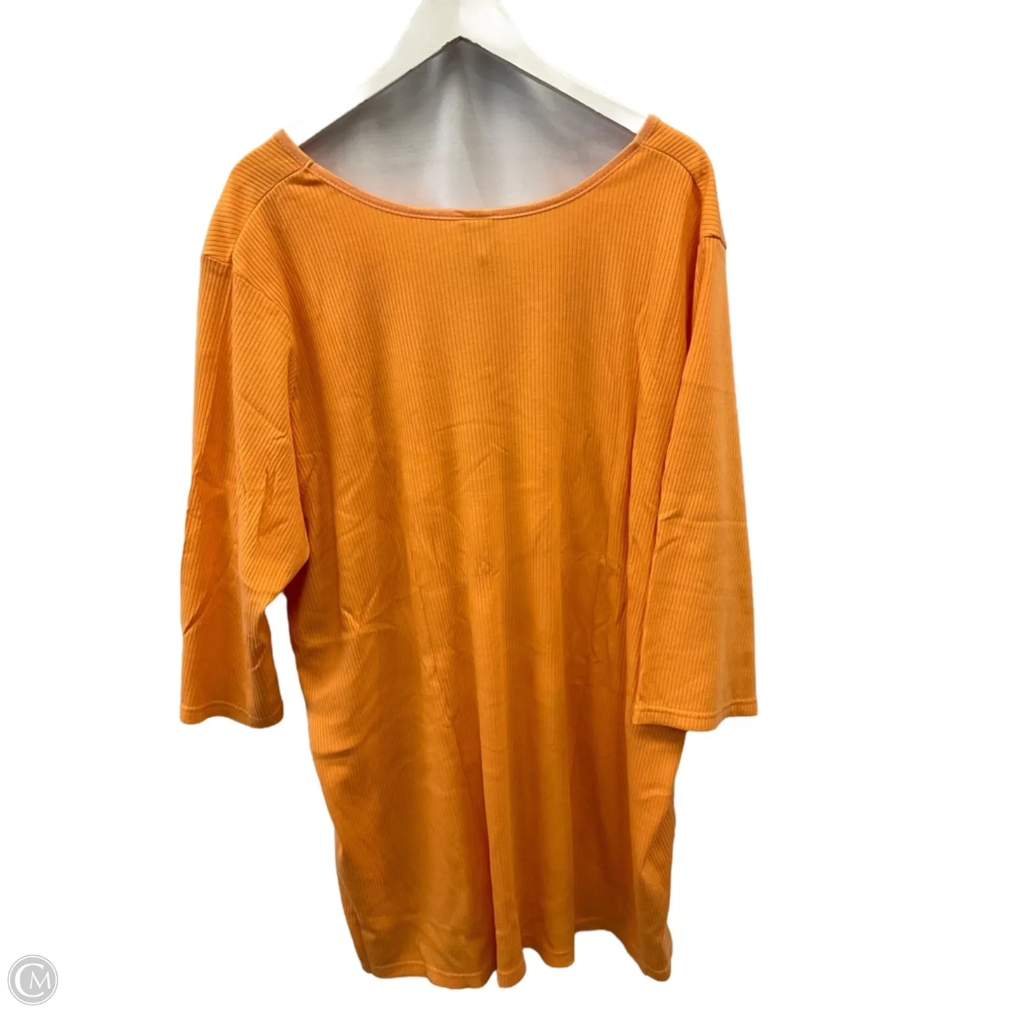 Top Short Sleeve By Roamans In Orange, Size: 3x