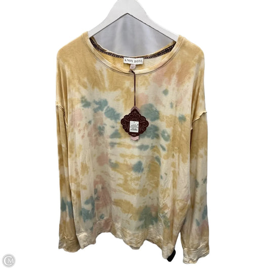 Top Long Sleeve By Knox Rose In Yellow, Size: L