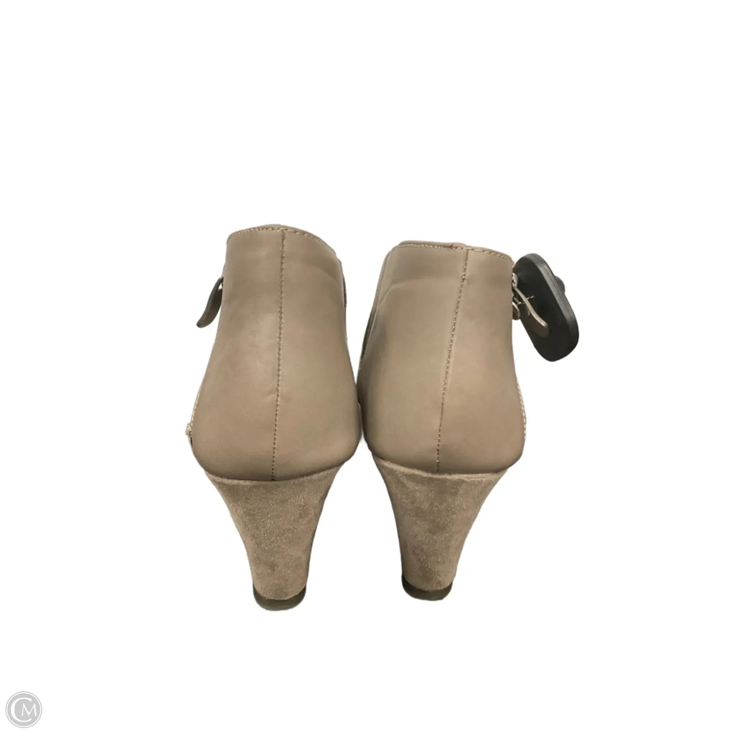 Boots Ankle Heels By Laundry In Taupe, Size: 8