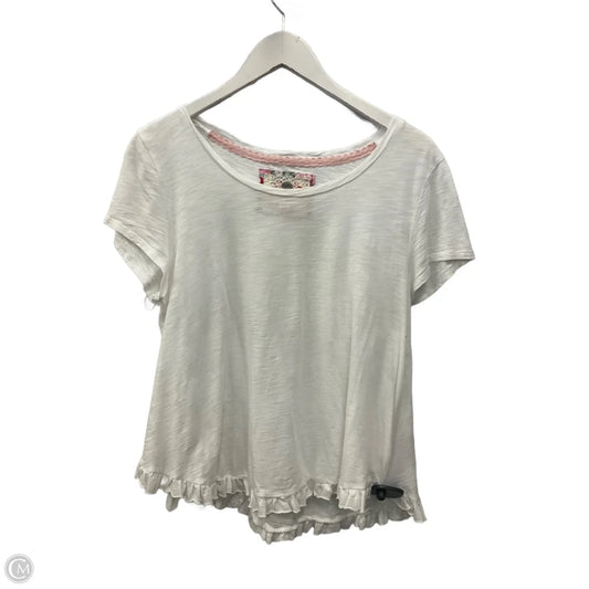 Top Short Sleeve By Cupio In White, Size: Xl