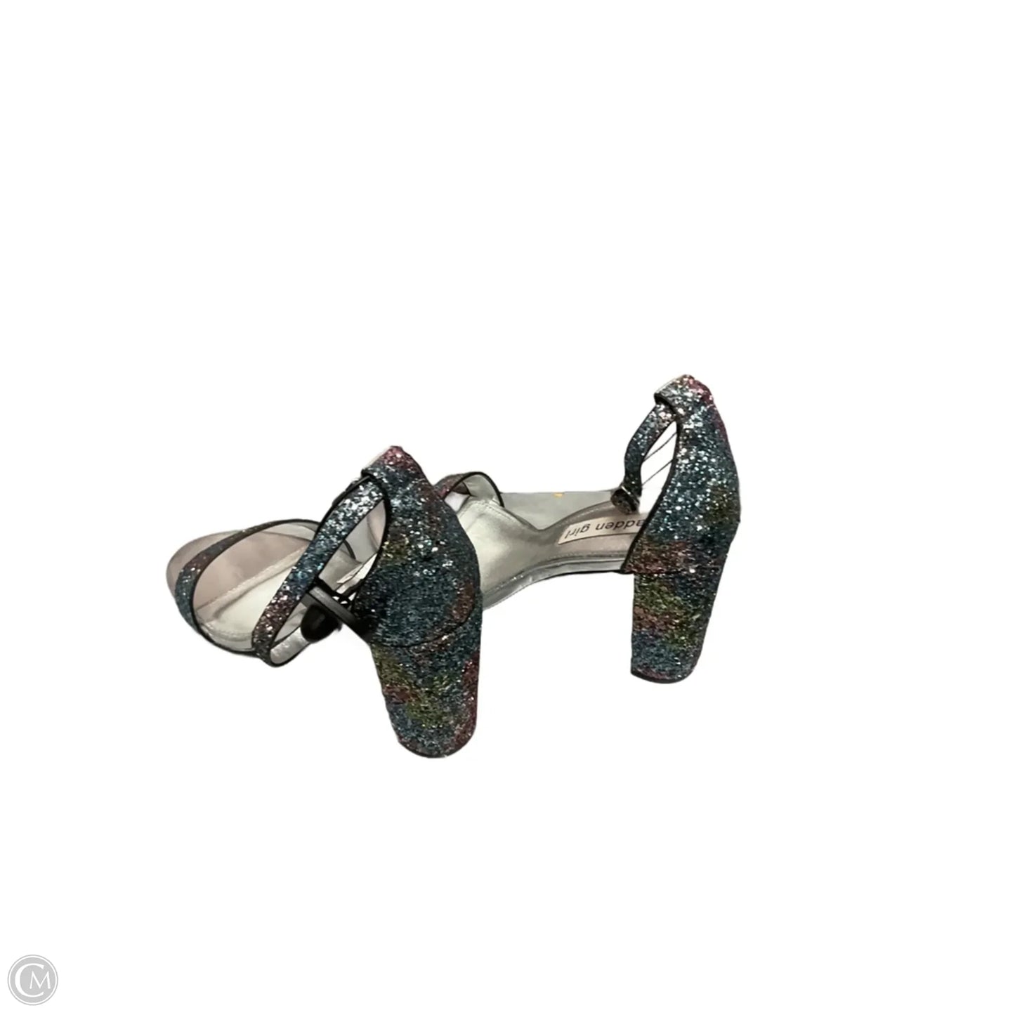 Shoes Heels Block By Madden Girl In Silver, Size: 10