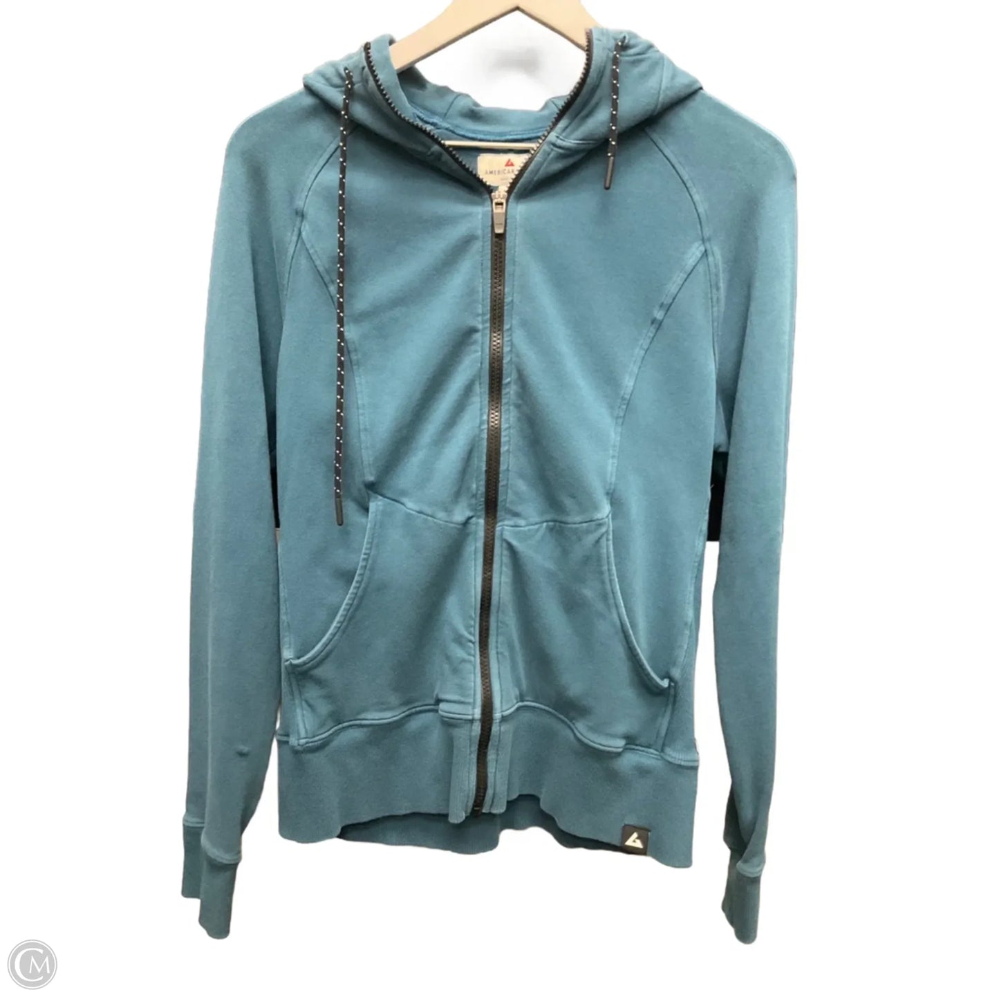 Sweatshirt Hoodie By Clothes Mentor In Teal, Size: M