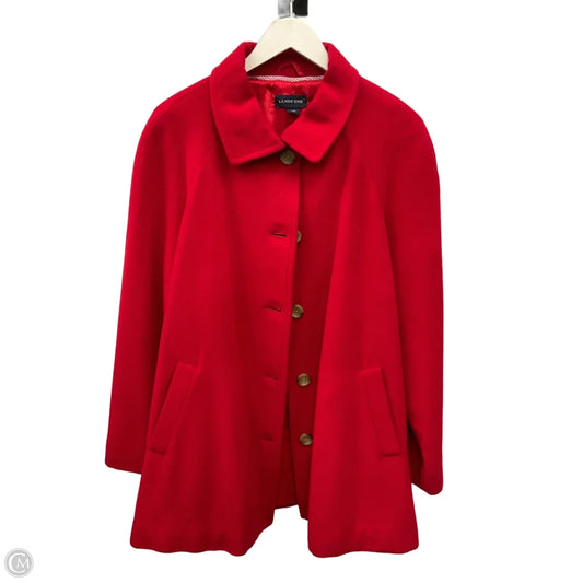 Coat Wool By Lands End In Red, Size: 1x