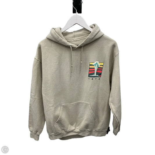 Sweatshirt Hoodie By Clothes Mentor In Beige, Size: M