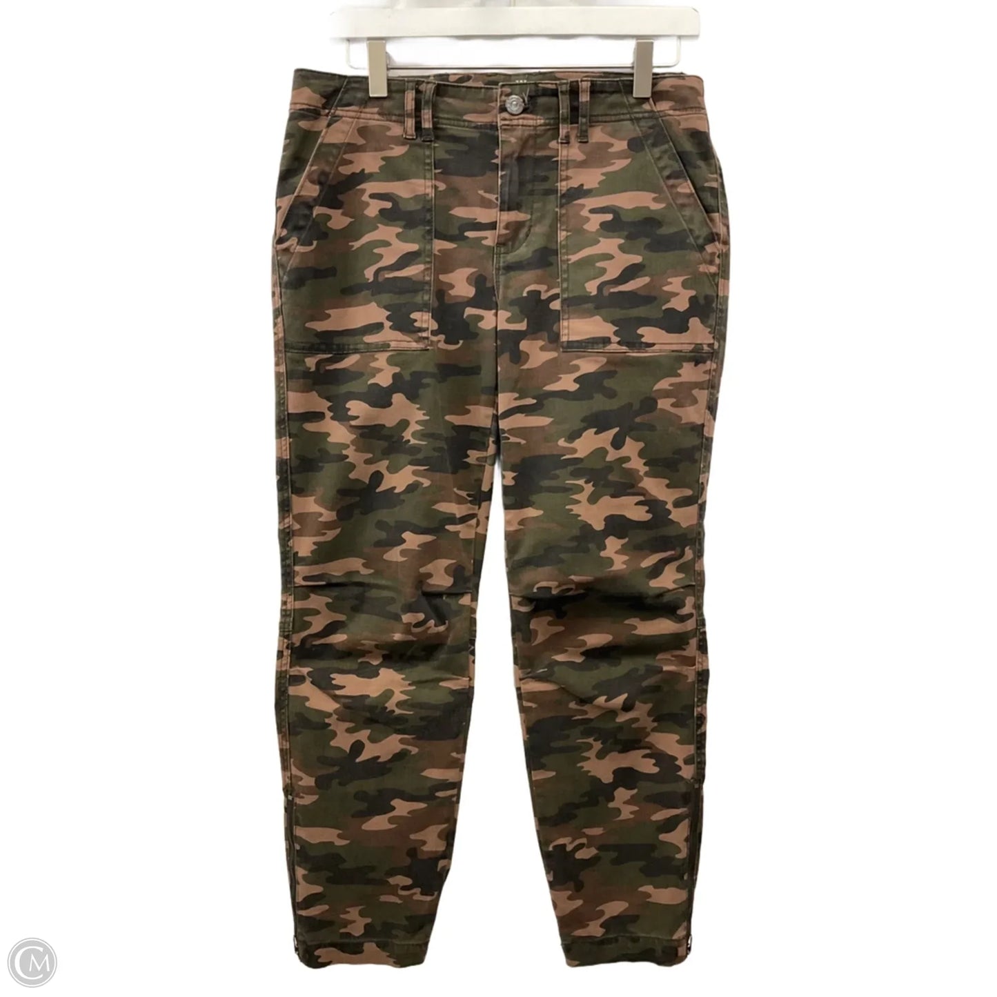 Jeans Cropped By White House Black Market In Camouflage Print, Size: 6
