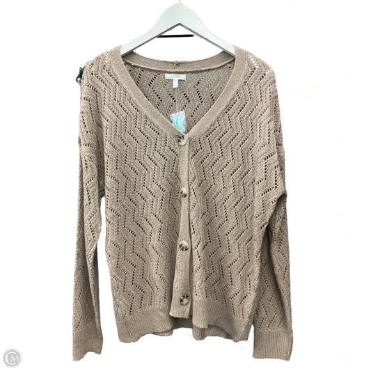 Sweater Cardigan By Maurices In Beige, Size: L