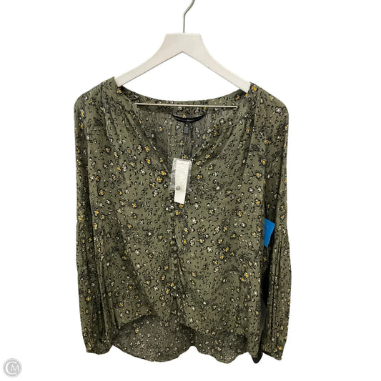 Top Long Sleeve By White House Black Market In Green, Size: M