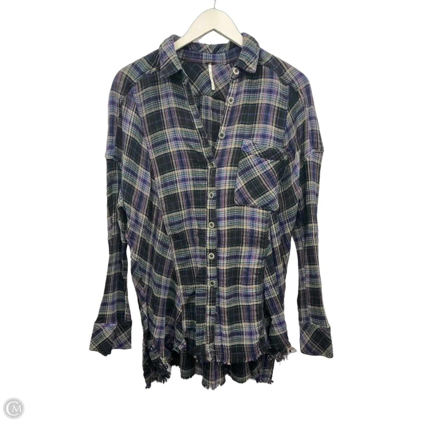 Tunic Long Sleeve By Free People In Purple, Size: M