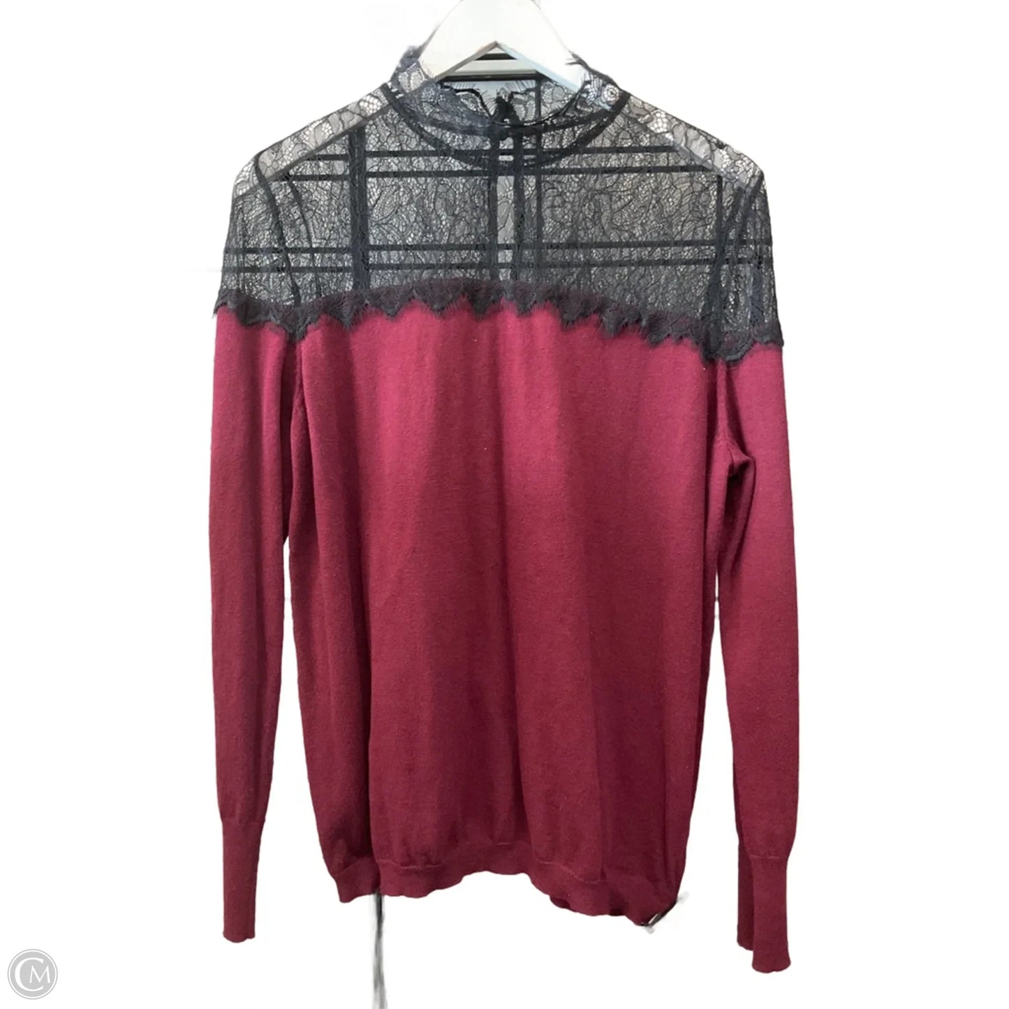 Top Long Sleeve By Jennifer Lopez In Red, Size: Xl