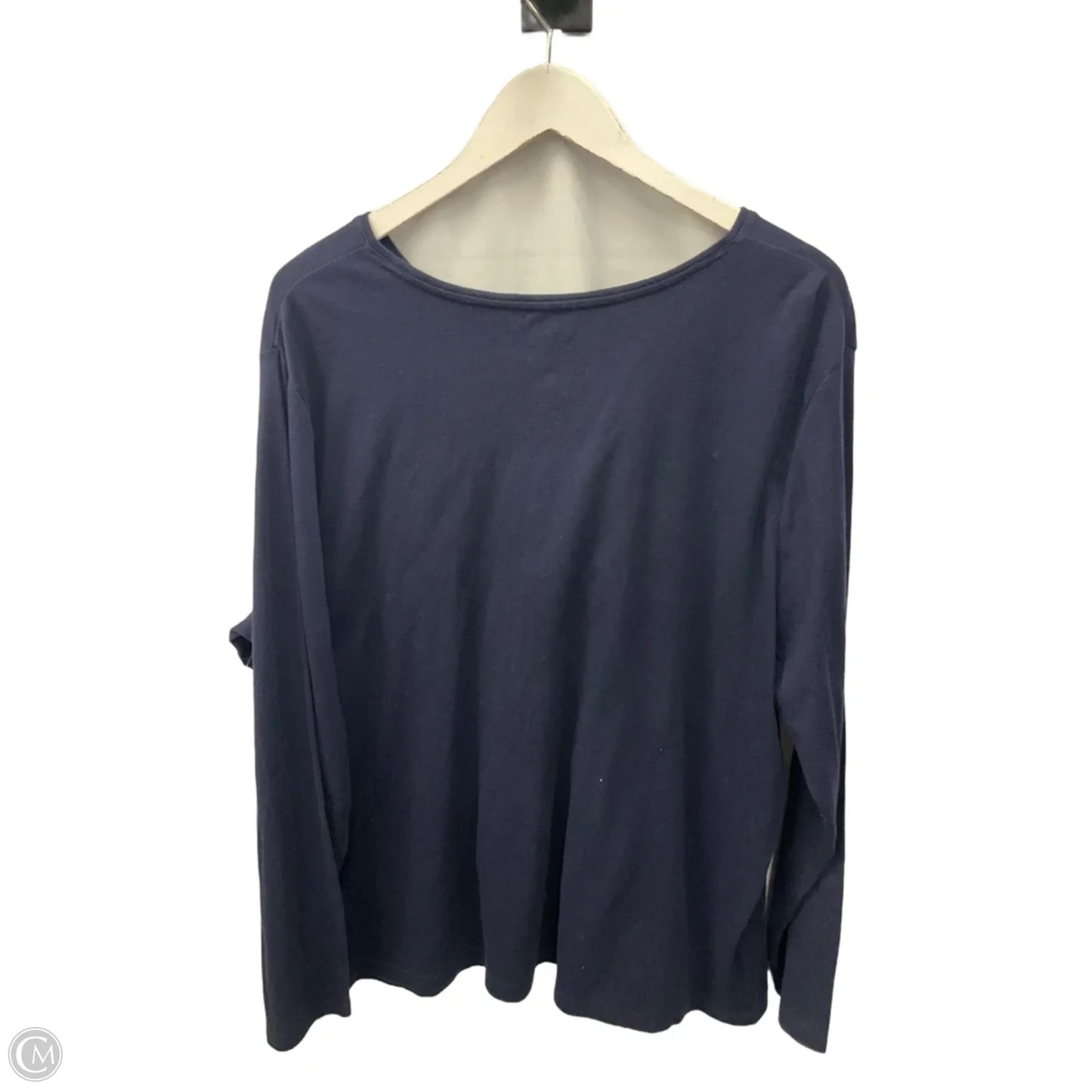 Top Long Sleeve By Croft And Barrow In Navy, Size: 2x