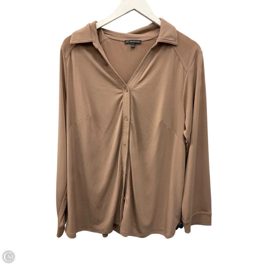 Top Long Sleeve By Adrianna Papell In Mauve, Size: 1x