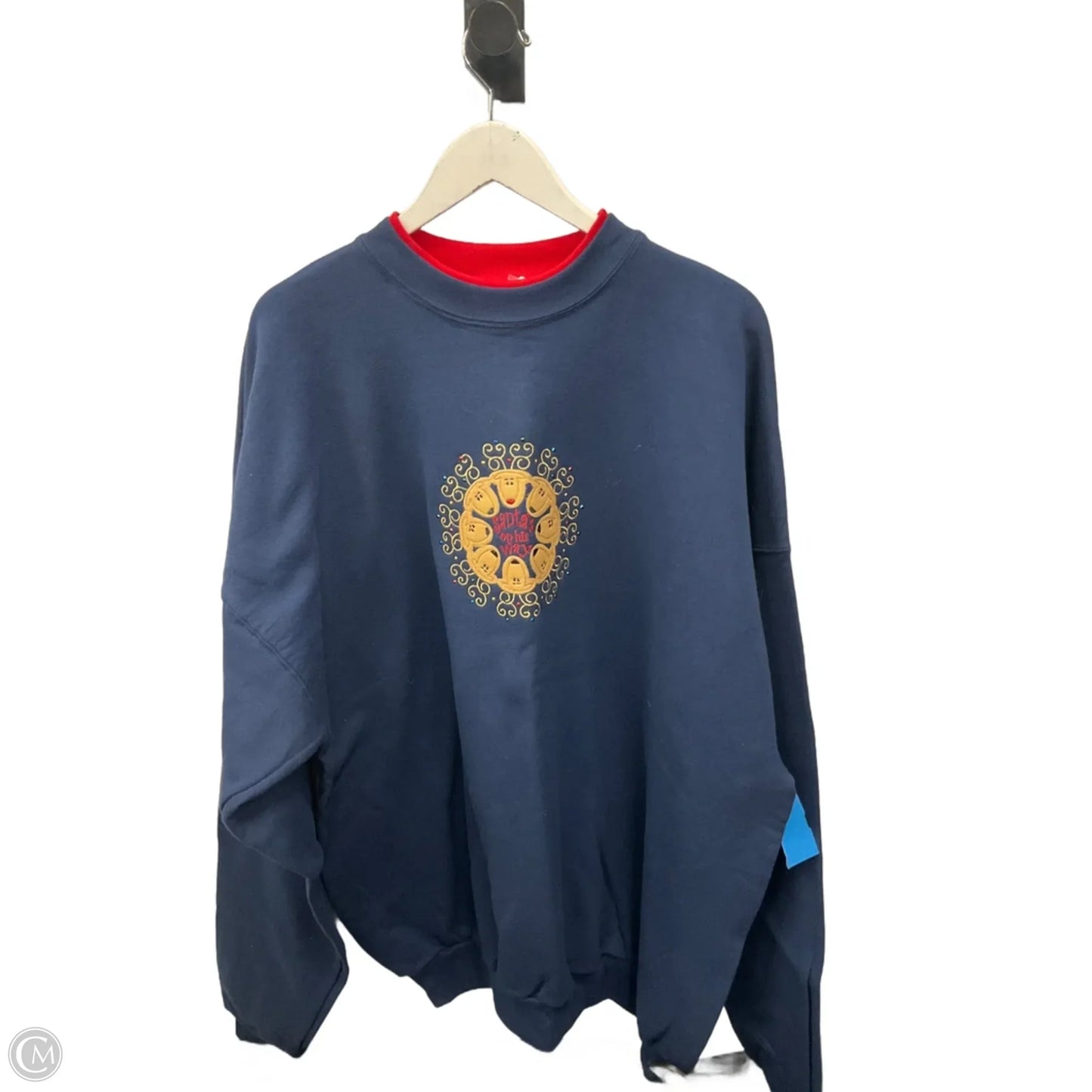 Sweatshirt Collar By Cme In Navy, Size: 3x