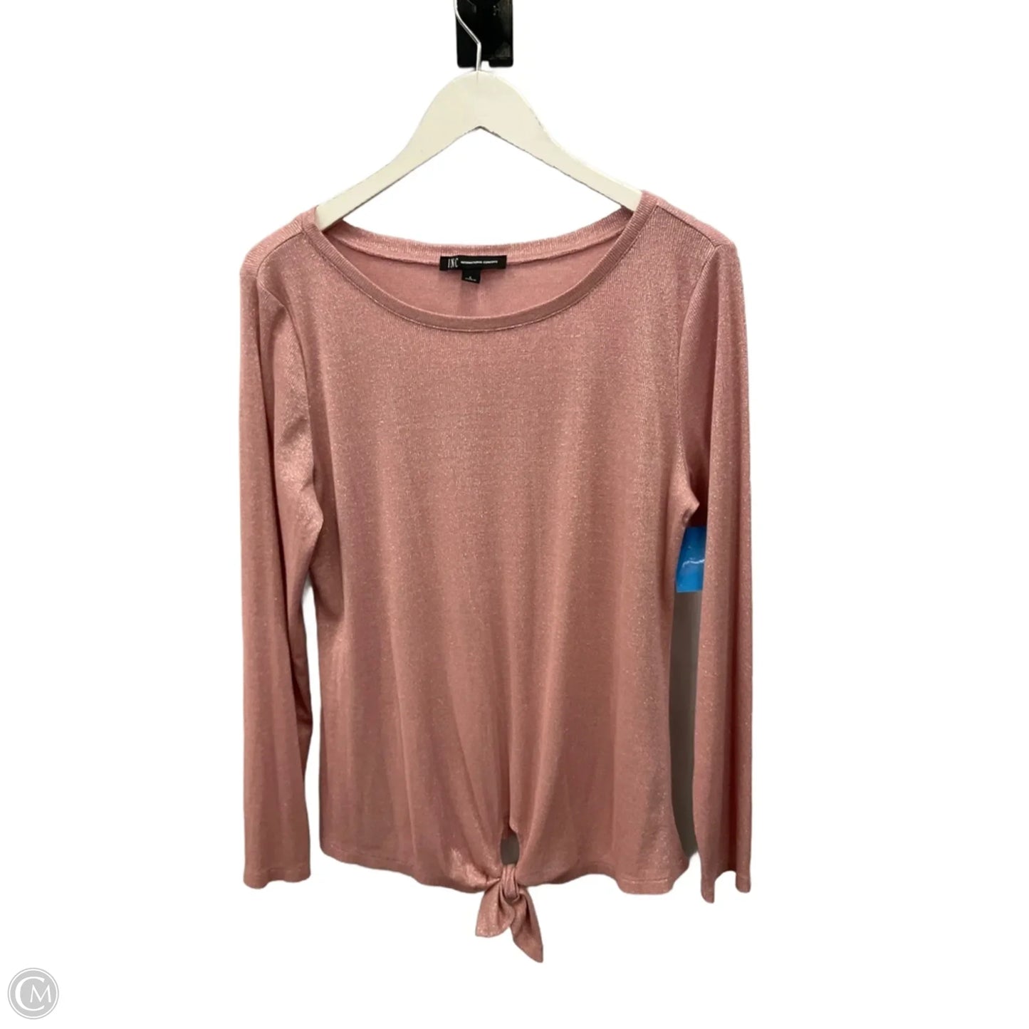 Top Long Sleeve By Inc In Pink, Size: L