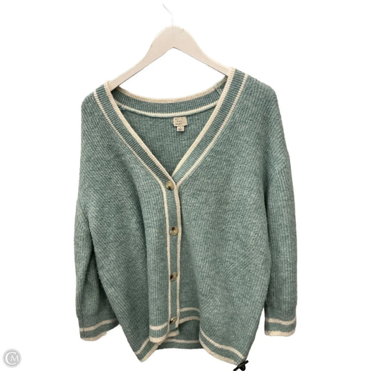 Sweater Cardigan By A New Day In Aqua, Size: L