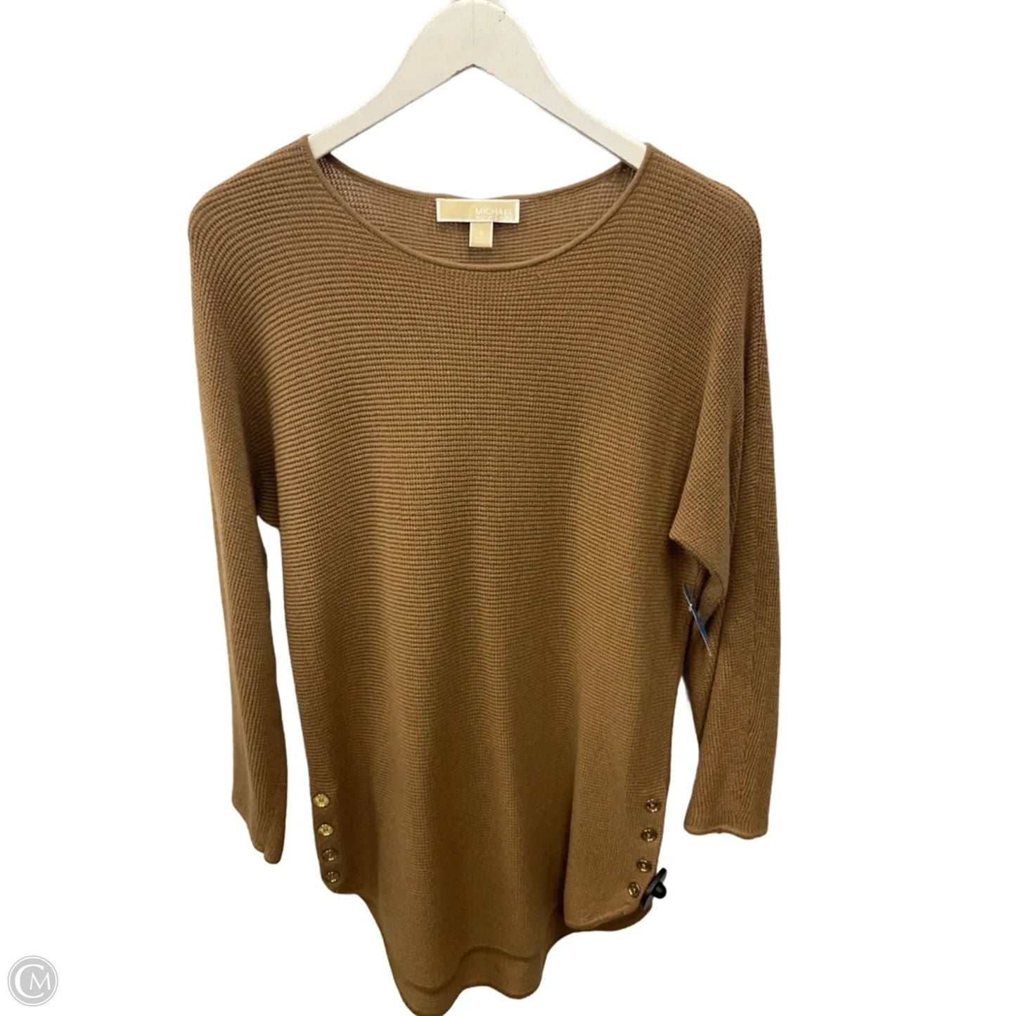 Top Long Sleeve By Michael By Michael Kors In Tan, Size: S