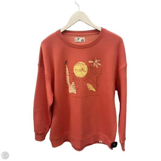 Sweatshirt Crewneck By Clothes Mentor In Orange, Size: L