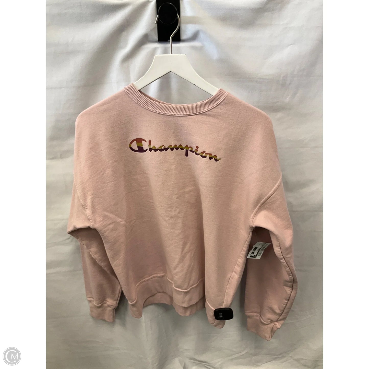 Sweatshirt Crewneck By Champion In Pink, Size: M