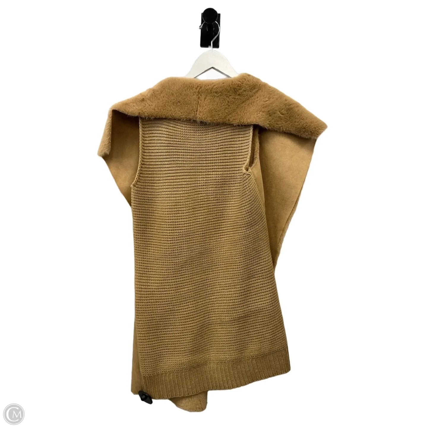 Vest Faux Fur & Sherpa By Clothes Mentor In Tan, Size: S